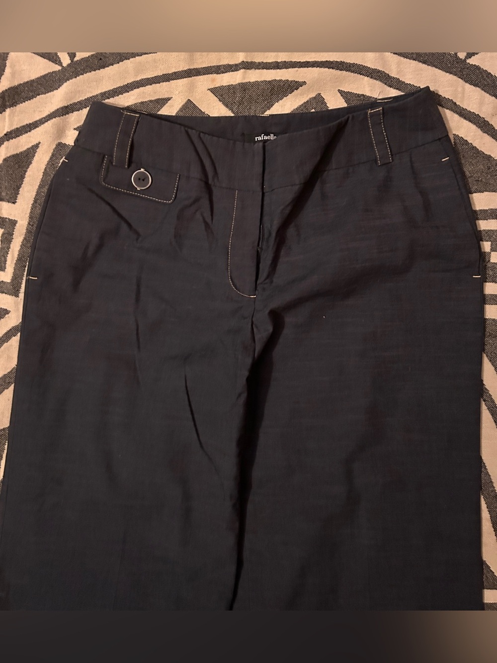 $15 Rafaella Wide Leg Blue Trousers with Pockets